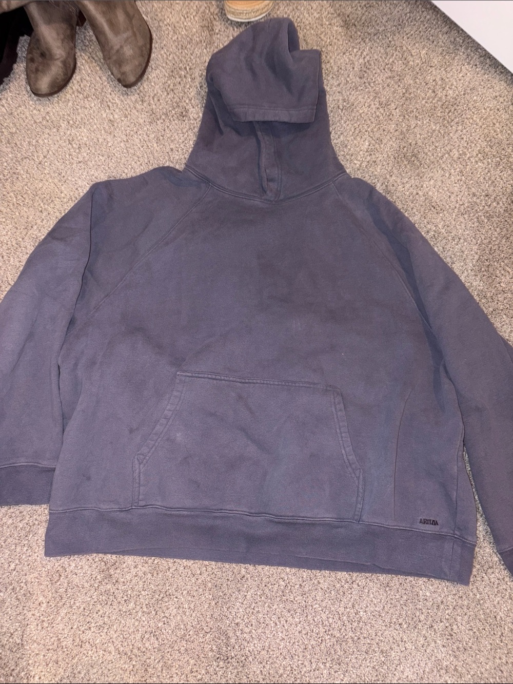 Aritzia Navy Blue Hooded Sweatshirt
